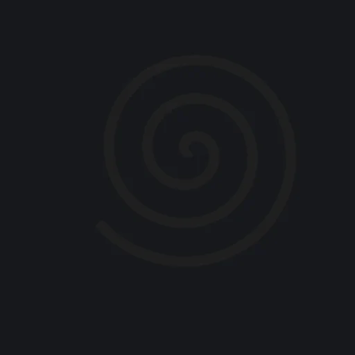 Dark theme: A spiral that looks snail shell-ish